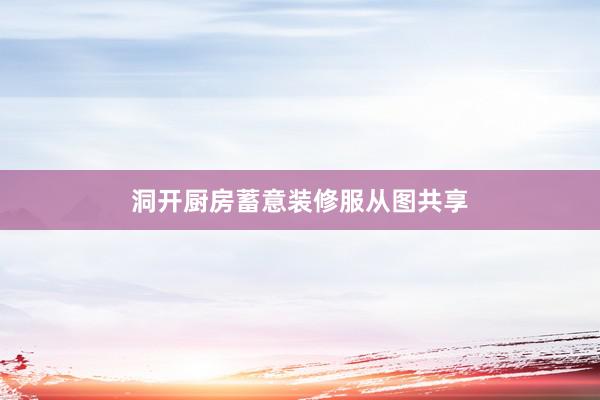 洞开厨房蓄意装修服从图共享